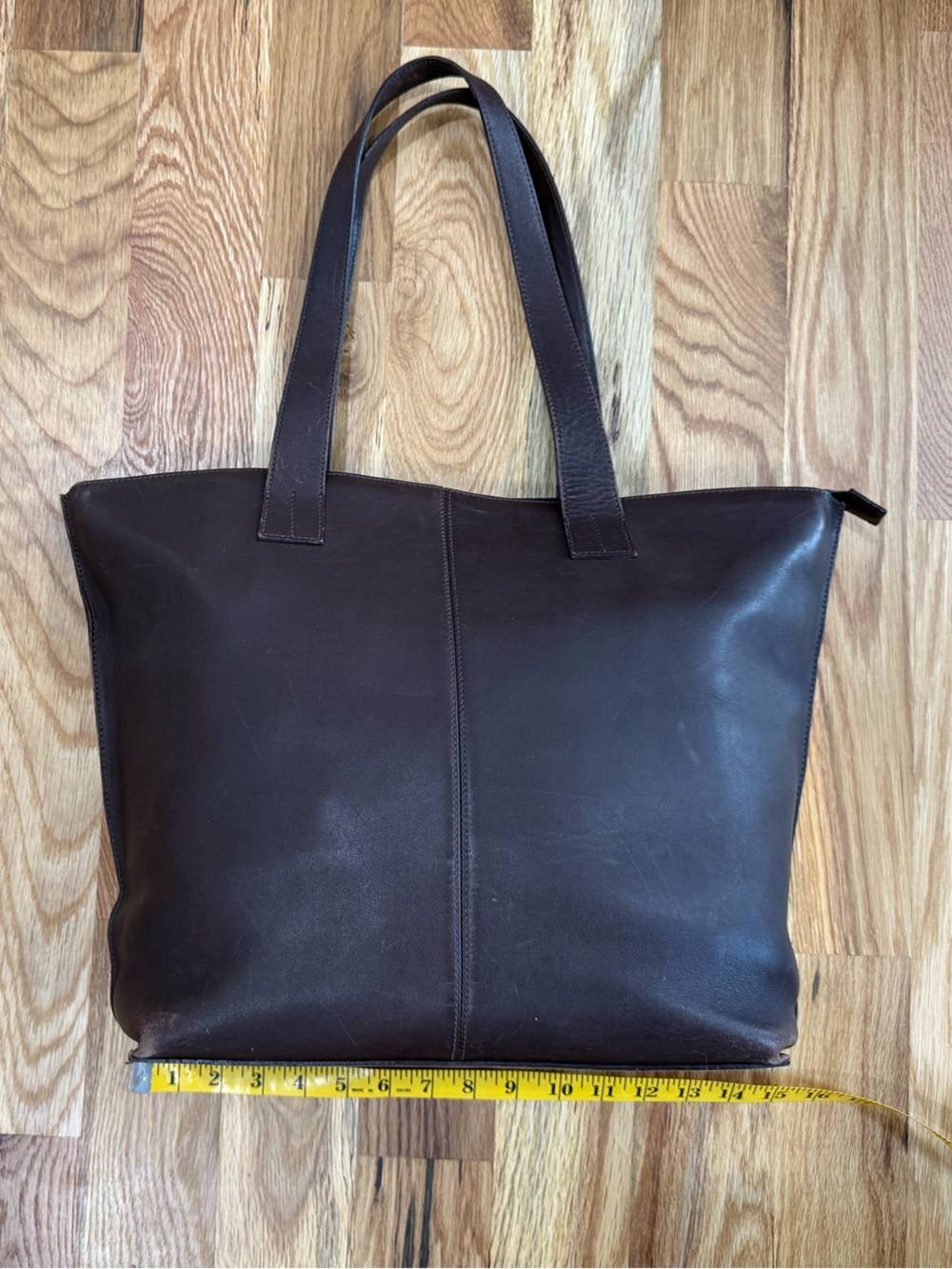 L.L. Bean Leather Zip-Top Tote - Picture 5 of 9